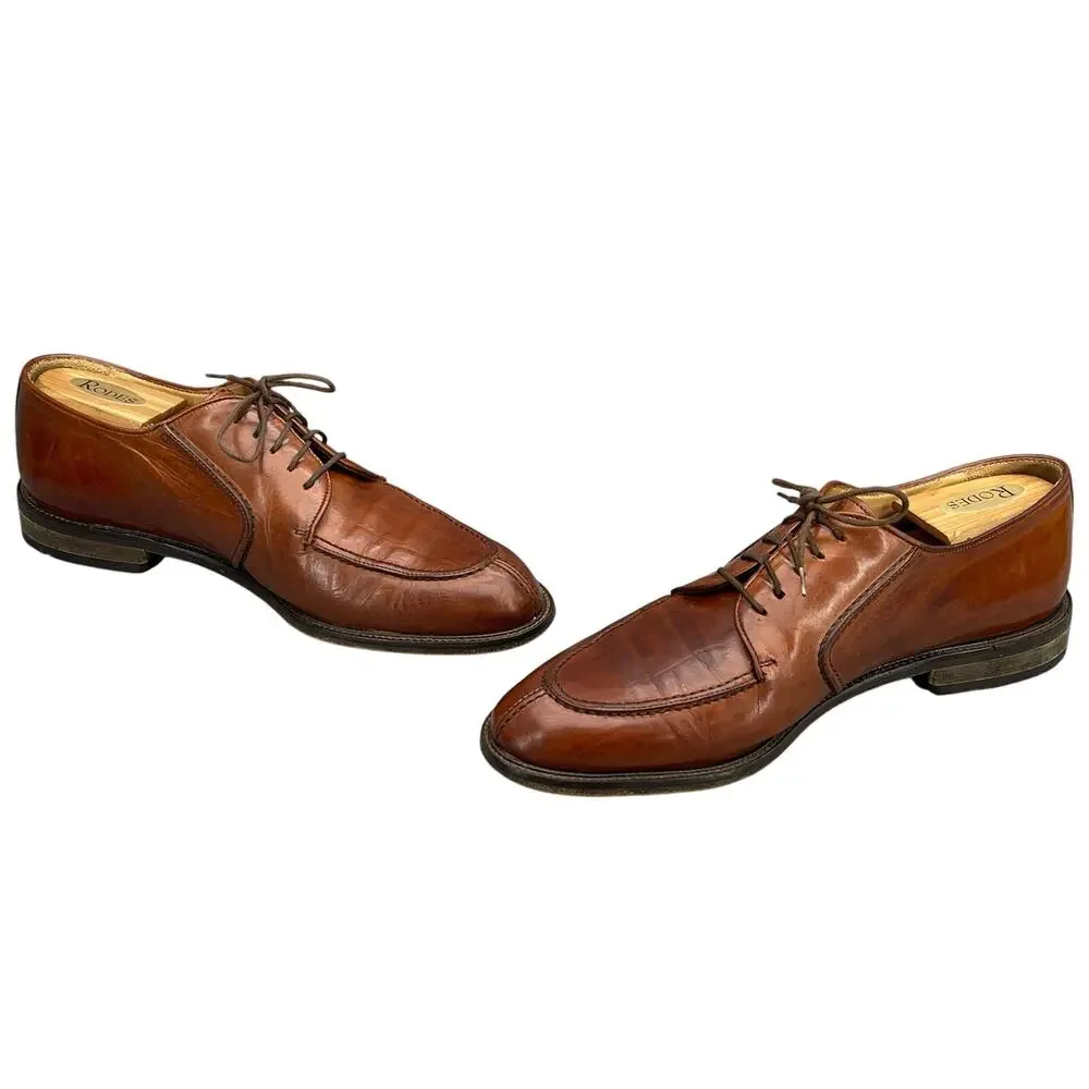 Vito Papolo Brown Leather Lace Up Dressy Oxford Men 9.5M